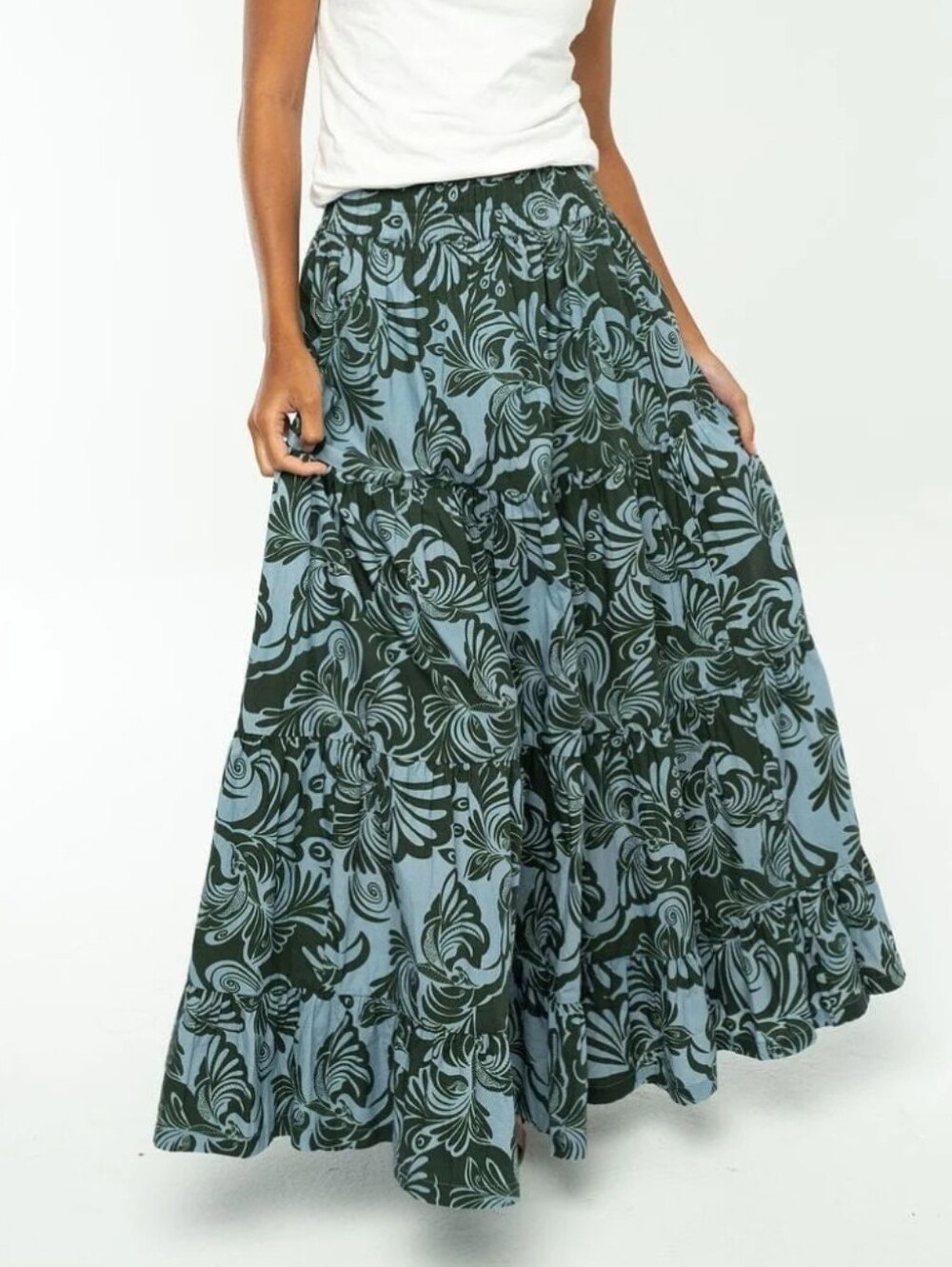 Briton Court Savannah Skirt - Maxi Tiered